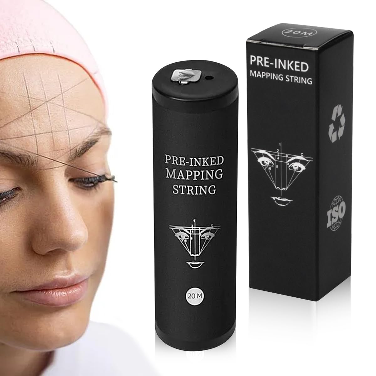 MAYCREATE 20 Meters Mapping String Eyebrow Tattoo Pre-Coated Ink Mapping String for Microblading Eyebrow Mapping Eyebrow Tattoo, Mapping Tool for Symmetrical Eyebrow MAYCREATE 20 Meters Mapping String Eyebrow Tattoo Pre-Coated Ink Mapping String for Microblading Eyebrow Mapping Eyebrow Tattoo, Mapping Tool for Symmetrical Eyebrow